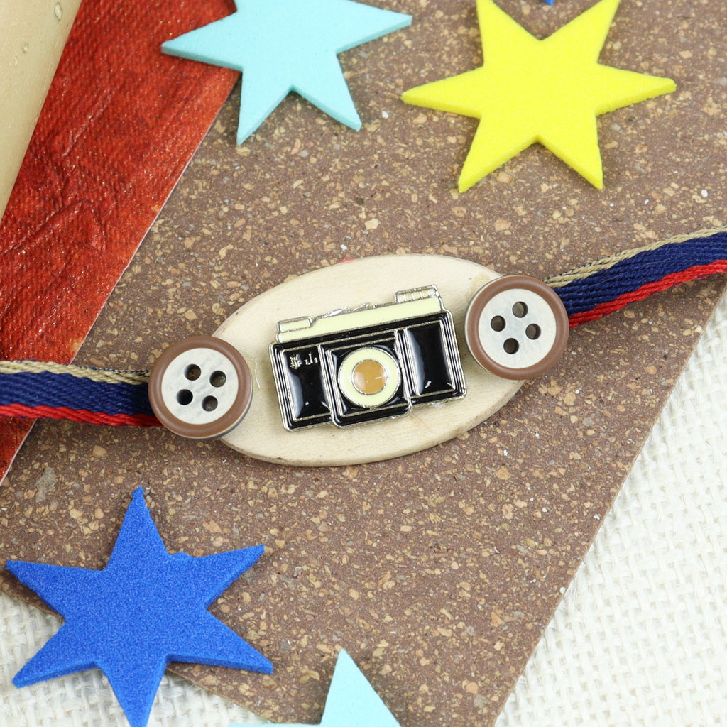 KR23-135- Metal Charm Kids Rakhi