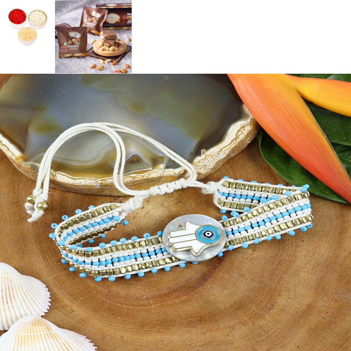 PRK24-002 Bracelet Premium Rakhi with Mewa Bite Box