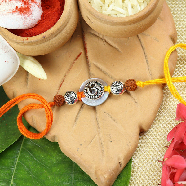 Rakhis Online Australia- S24-006 Mrtal Om Premium rakhi