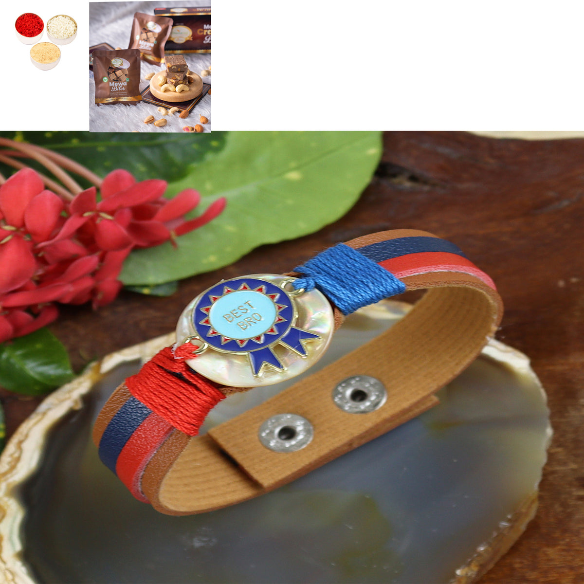 PRK24-016 Premium Rakhi with Mewa Bite Box