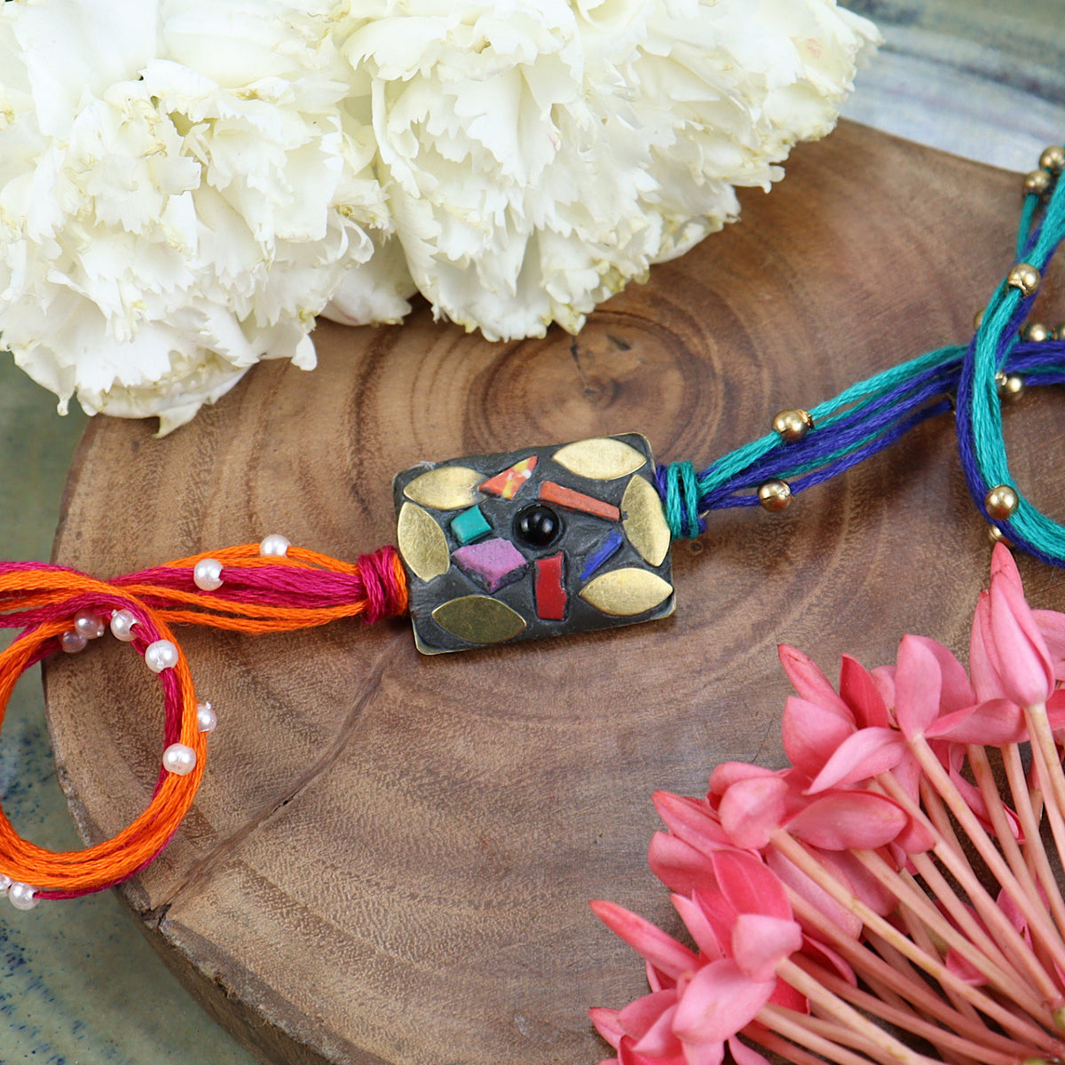ST24-037- Metal Mosaic Premium Rakhi