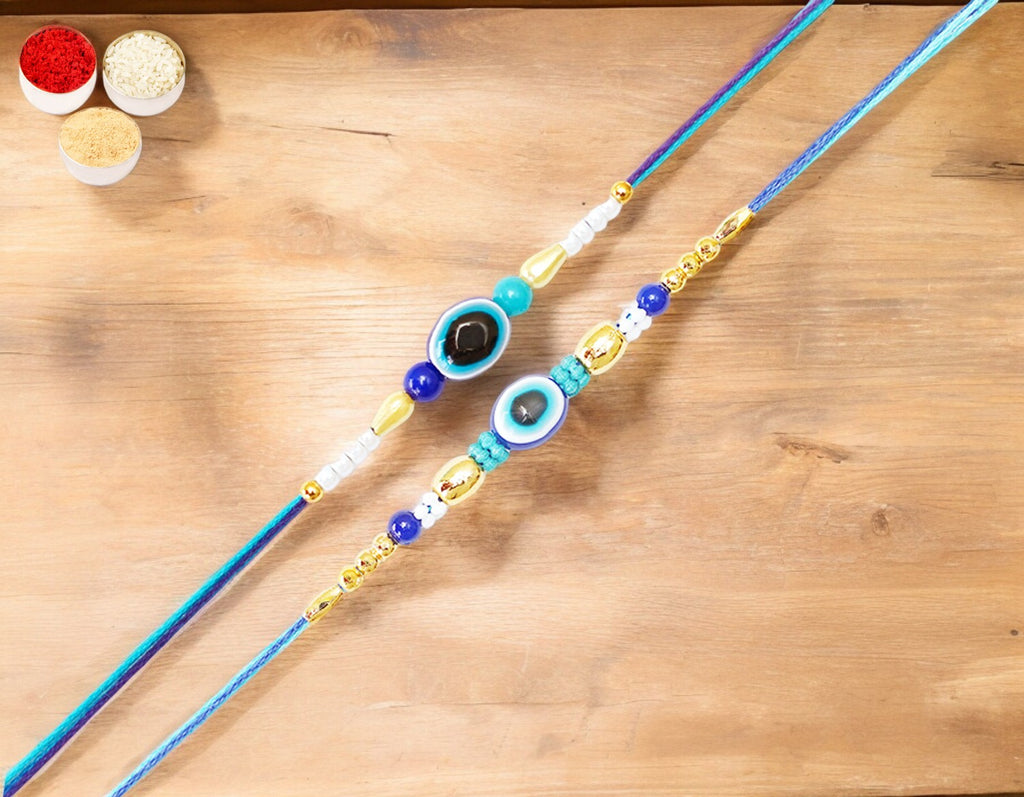 Rakhis Online UK-Set of 2 N1056 and N716 Evil Eye Rakhis 