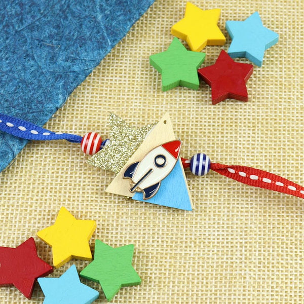 KR25-097-Rocket Kids Rakhi - Metal 