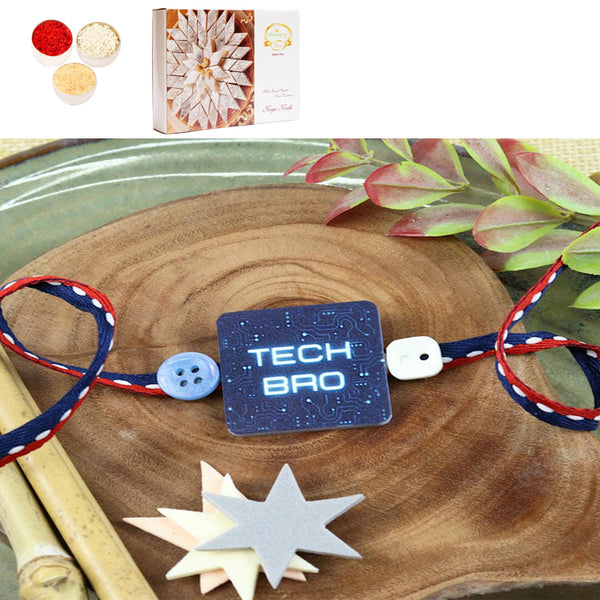 PRK24-028-Tech BRO Premium Rakhi with 400 gms of Kaju katli