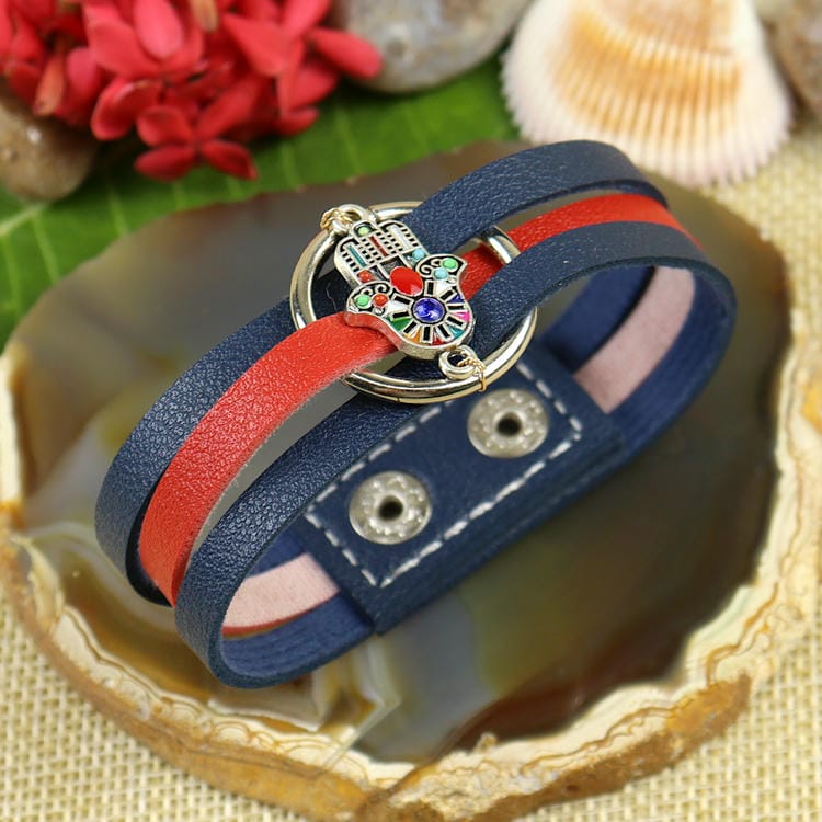 Rakhis Online USA-PRK25-017-Hamsa Band Premium Rakhi