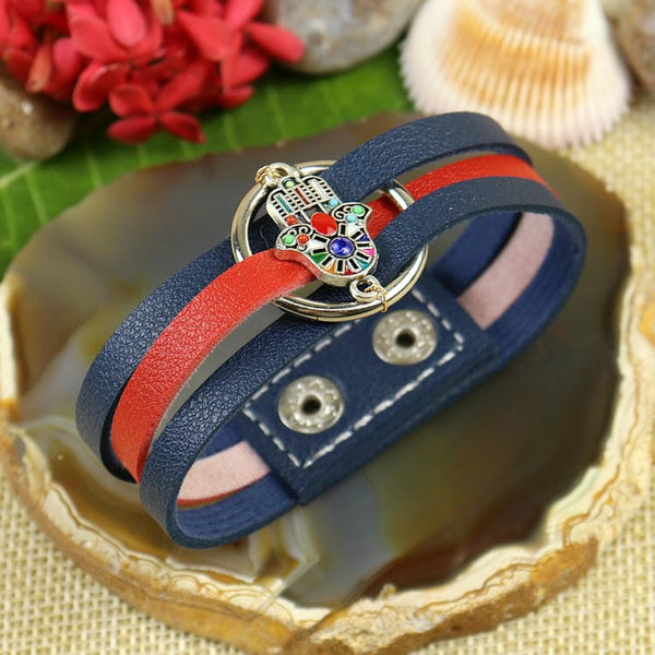 Rakhis Online USA-PRK25-017-Hamsa Band Premium Rakhi