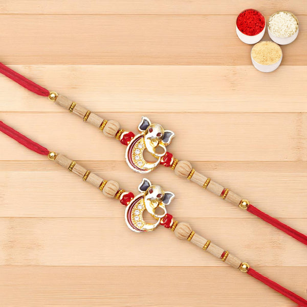 Rakhis Online Australia-Set of 2 - A-2 Ganesha Divine Rakhi