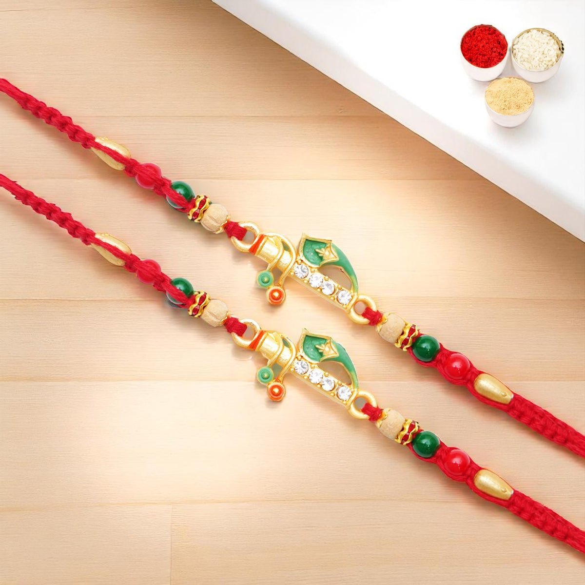 Rakhis Online USA-Set of 2 - x-73 Divine Krishna Rakhi