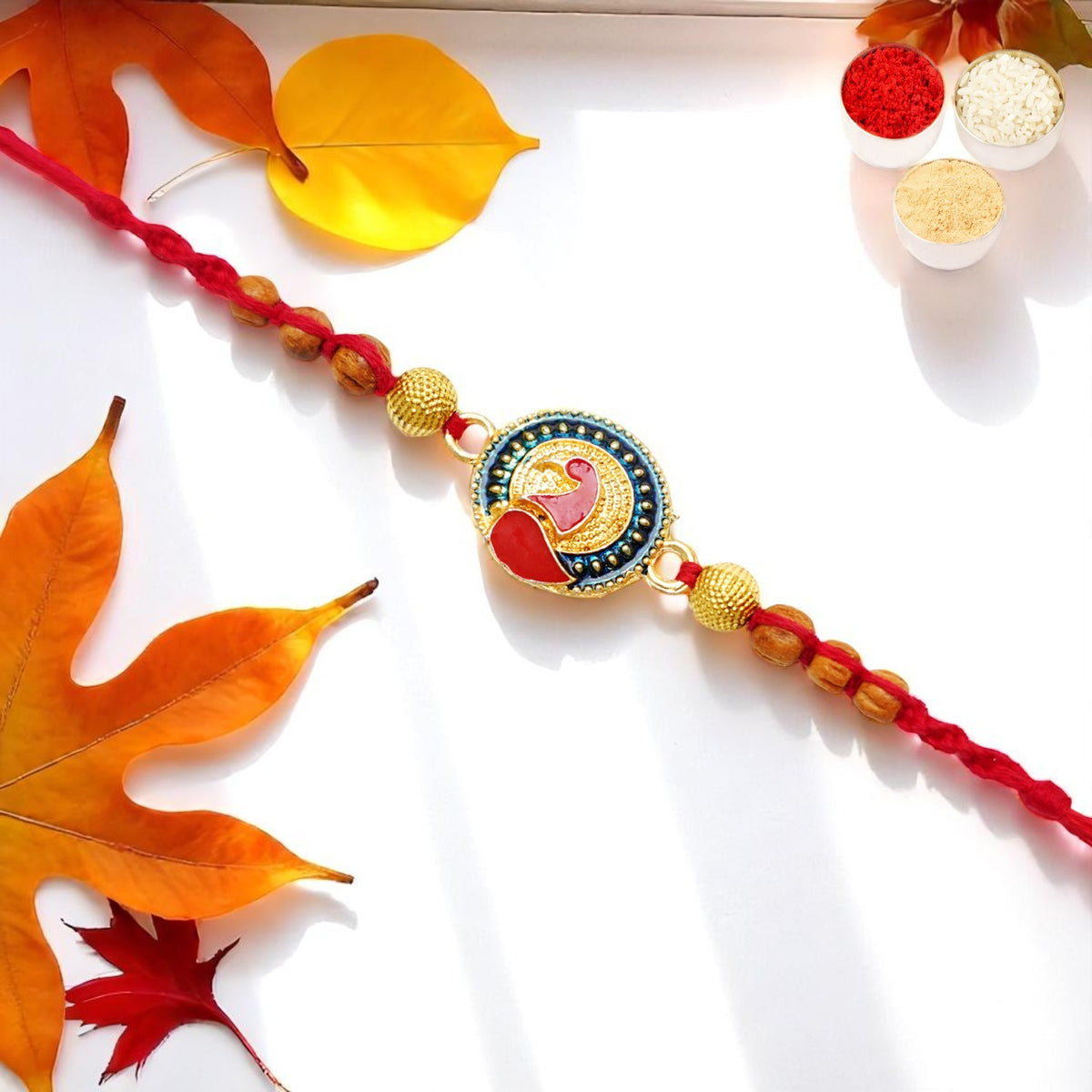 Y-221 Peacock Divine Rakhi