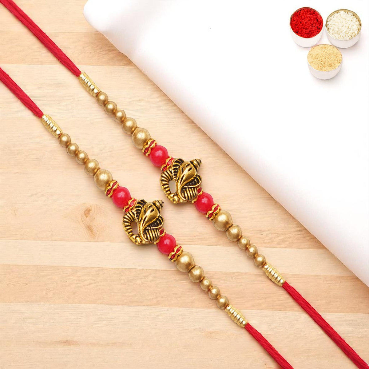 Set of 2 - Y-26 Ganesha divine Rakhi