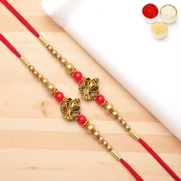 Rakhis Online UK-Set of 2 - Y-26 Ganesha divine Rakhi