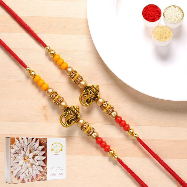 Rakhis Online Australia-Set of 2 - Y-58 Ganesha divine Rakhi