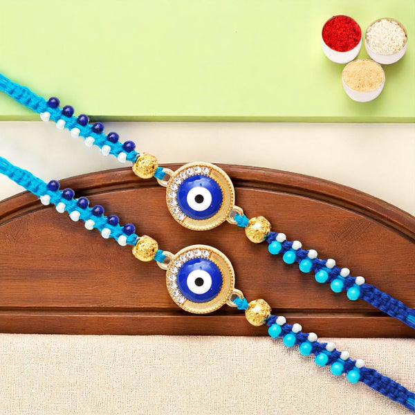 Rakhis Online UK-Set of 2 - X-134 evil Eye Fancy rakhi 