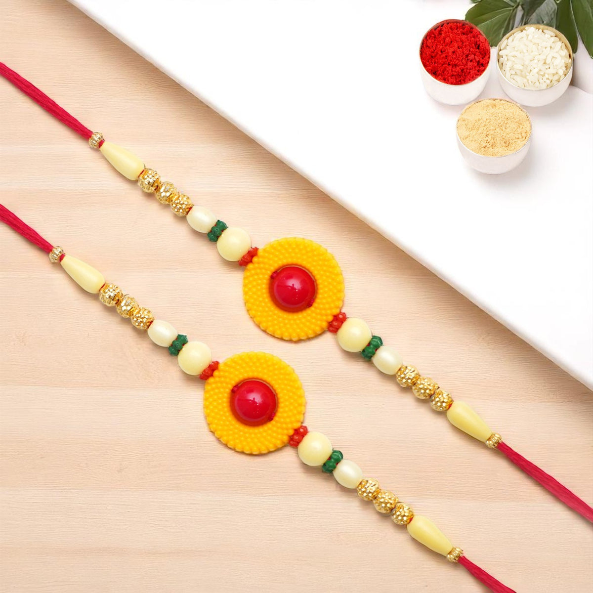 Rakhis Online Australia-Set of 2 - Y-199 Fancy Rakhi 