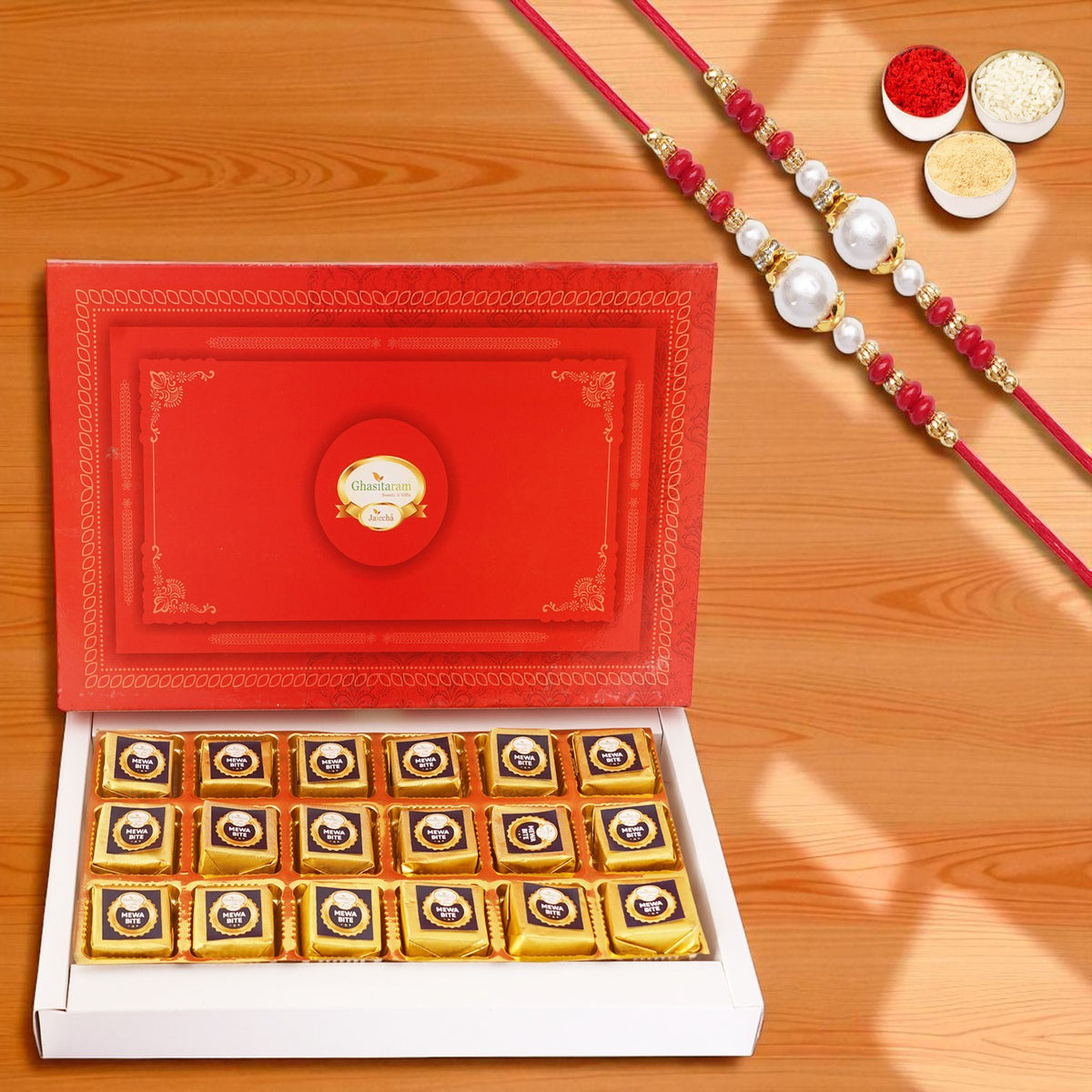 Mewa Bites Box (6 pcs) with Rakhi