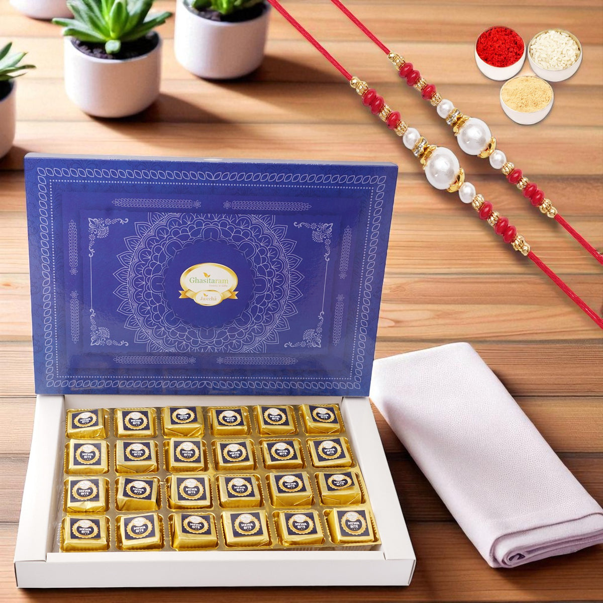 Mewa Bites Box (6 pcs) with Rakhi