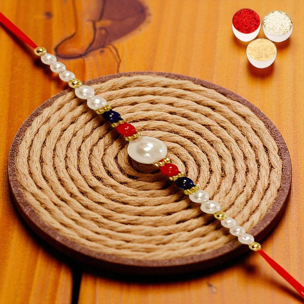 ABC-22 Pearl Beads Rakhi 