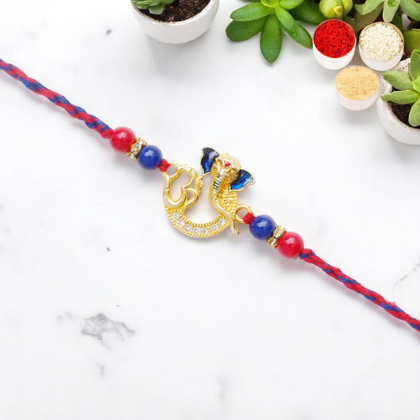 Rakhis Online Australia-Om Ganesha Premium Rakhi- K-47