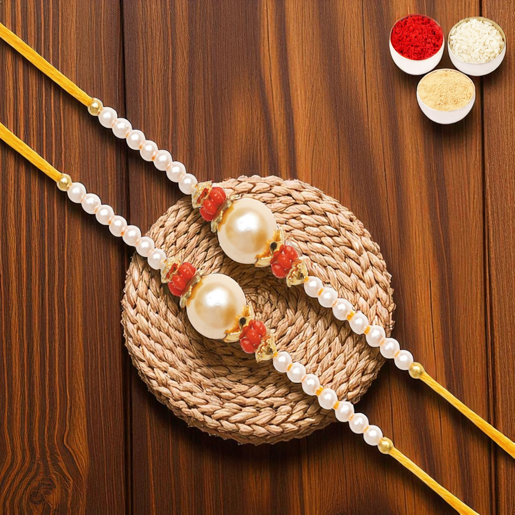 Set of 2 - Y-34 Pearl rakhi 