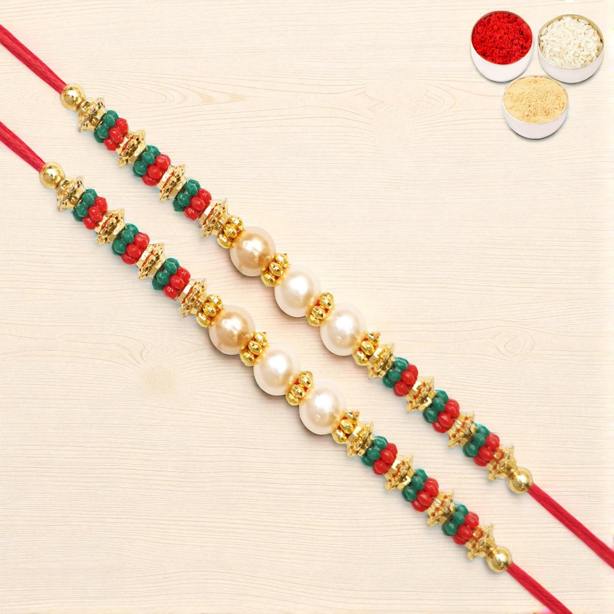 Set of 2 - Y-36 Pearl rakhi 