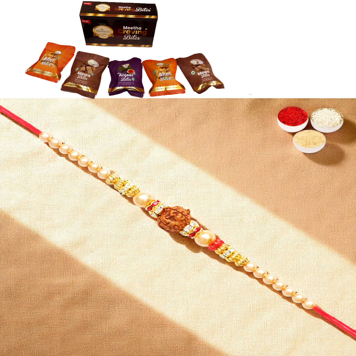 Y-3 Rudraksh Rakhi with Asorted bites box