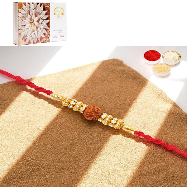 Y-81 Rudraksh Rakhi with 400 gms of Kaju katli