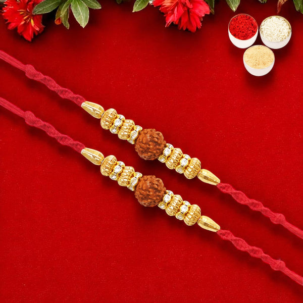 Rakhis Online Australia-Set of 2 - Y-81 Rudraksh Rakhi 