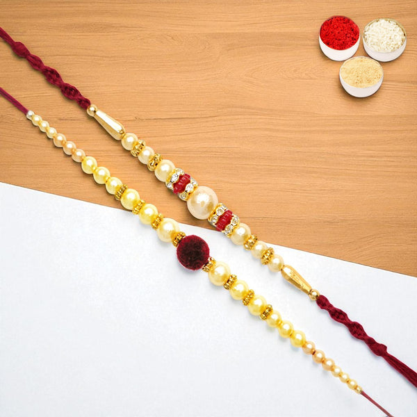 Rakhis Online Australia-Set of 2 y 37 and y 83 pearl rakhis