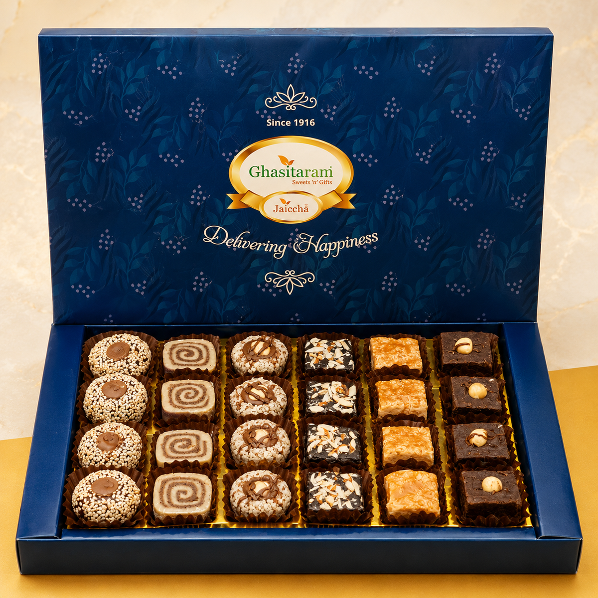 Assorted box of Indian Fusion Sweets 24 pcs