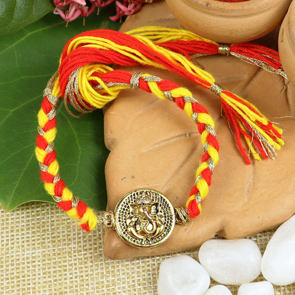 Weaved Ganesha Divine Rakhi-034