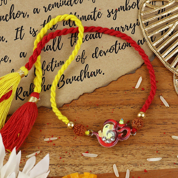 Om Ganesh Tassel Premium Rakhi-100
