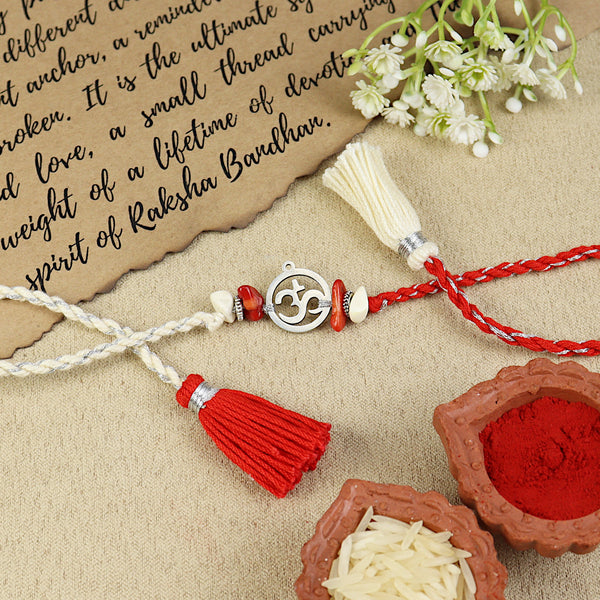 Stainless Steel Om Premium Rakhi- 102