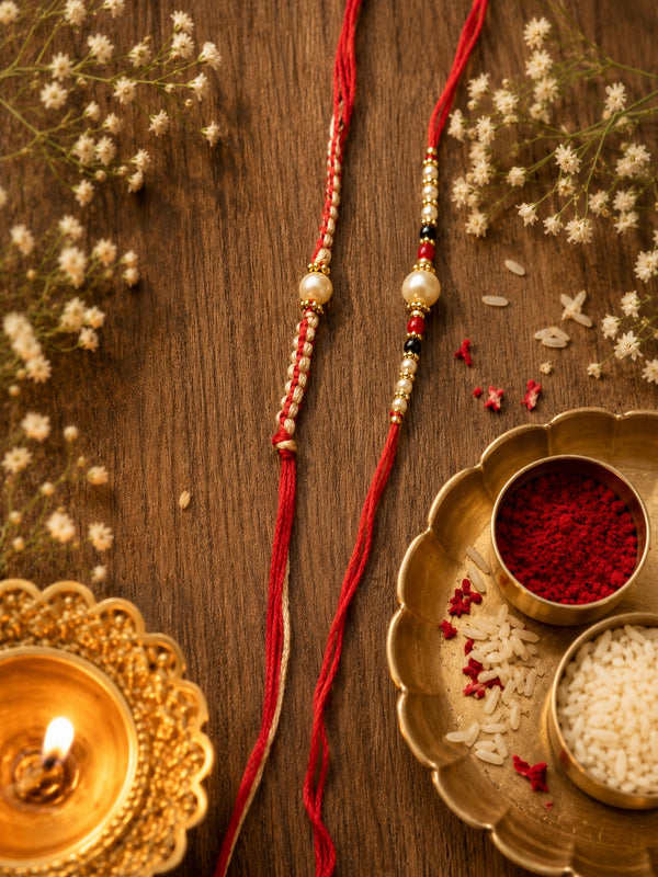 Set of 2 Pearl rakhis