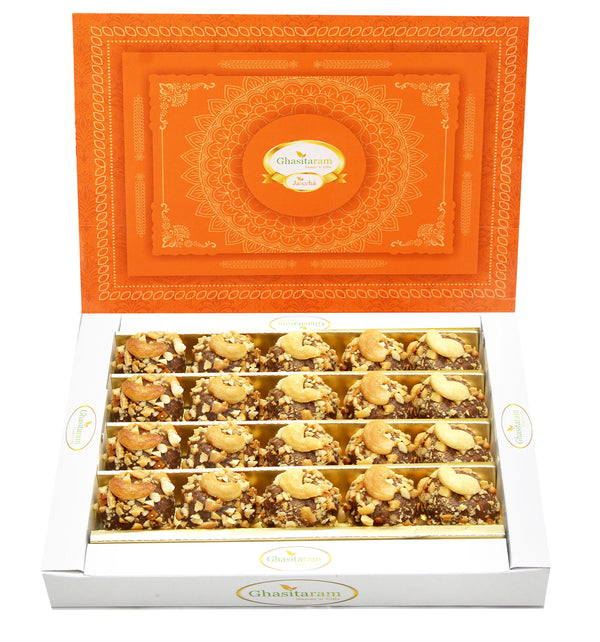 Best indian sweets for diwali-Diwali Gifts-Chocolate Kaju Laddoo (200 gms)