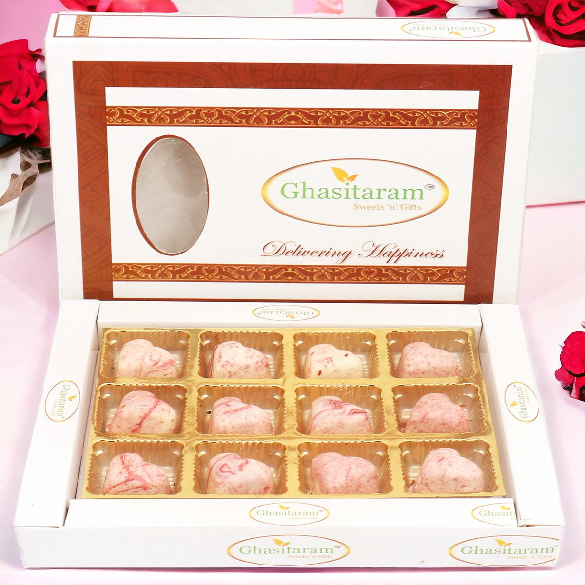 Marble Chocolate  Hearts 12pcs