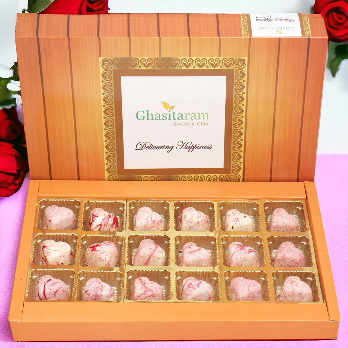 Marble Chocolate  Hearts 12pcs