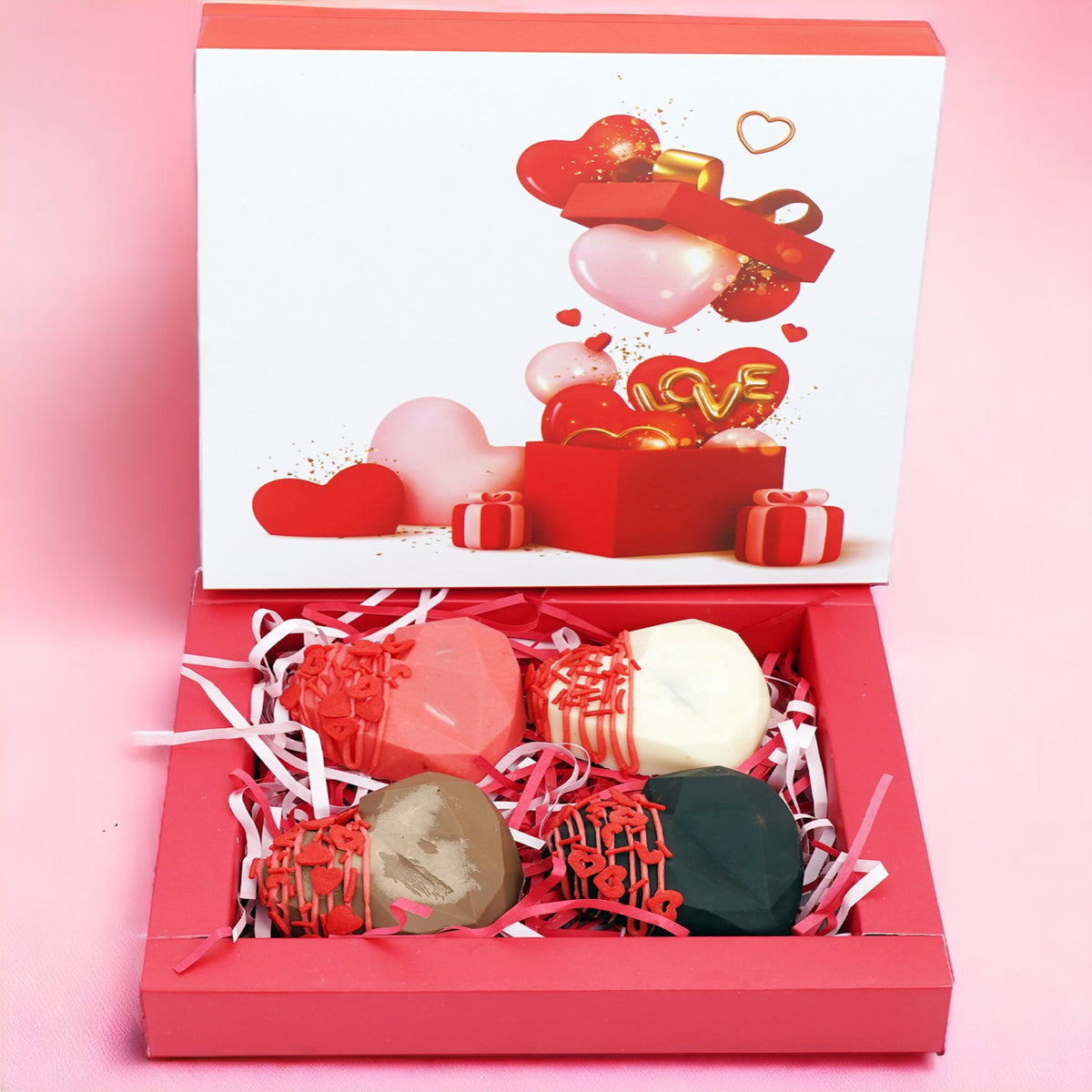 Valentines Box of Drinking Chocolate Hearts