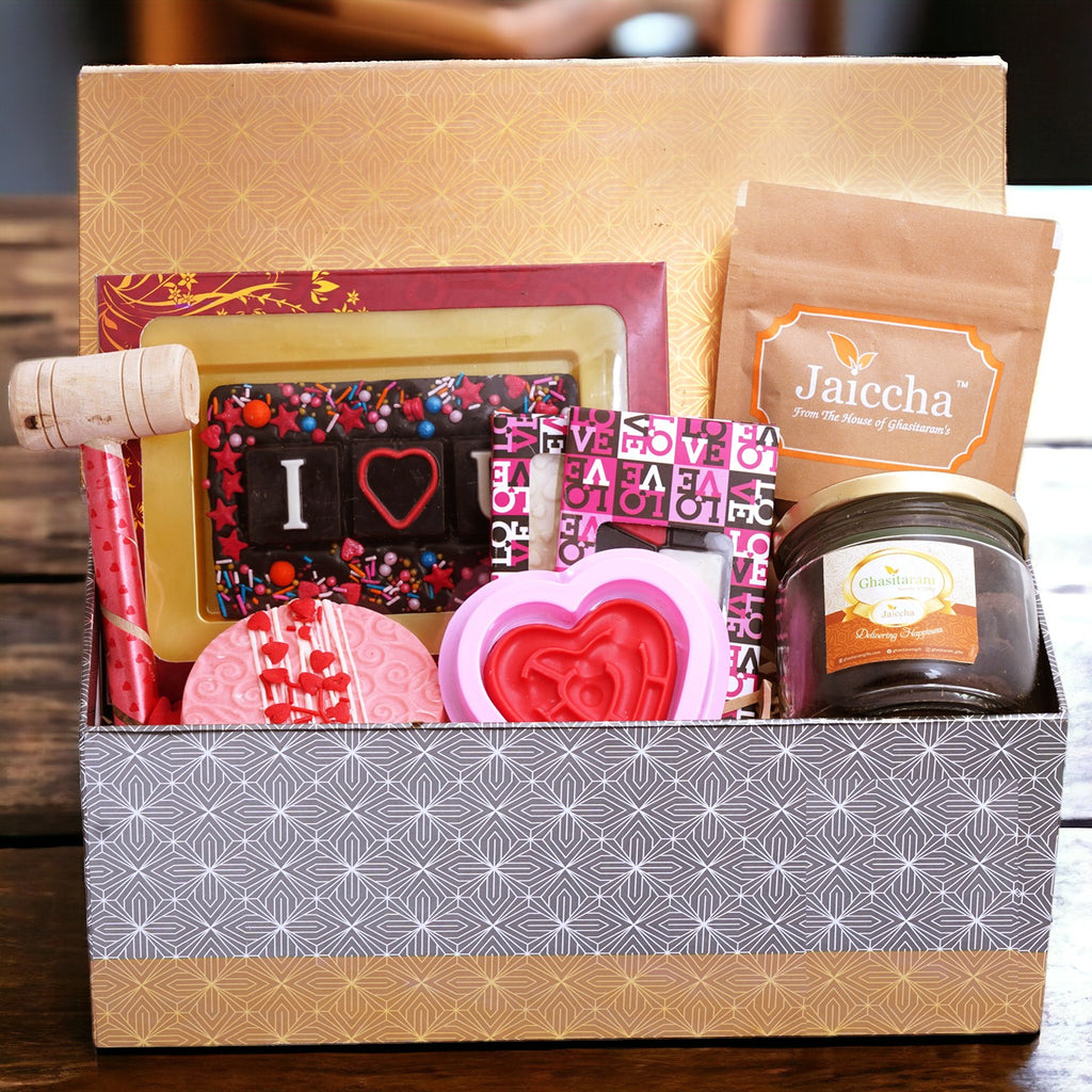 Valentines Golden Rectangle Box