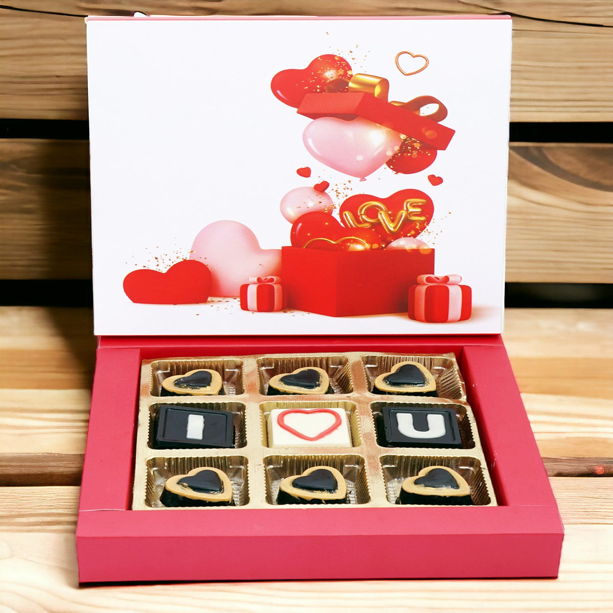 Valentines Box Assorted Hearts ILU Chocolates