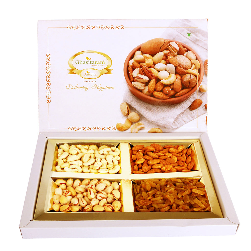 Corporate Gifts-Ghasitaram's Golden Dryfruit Box 400 gms