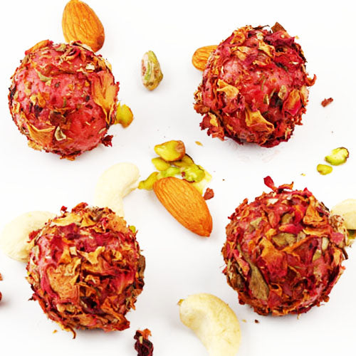 Ghasitarams Sweets Rose Petal Strawberry Balls 200 gms