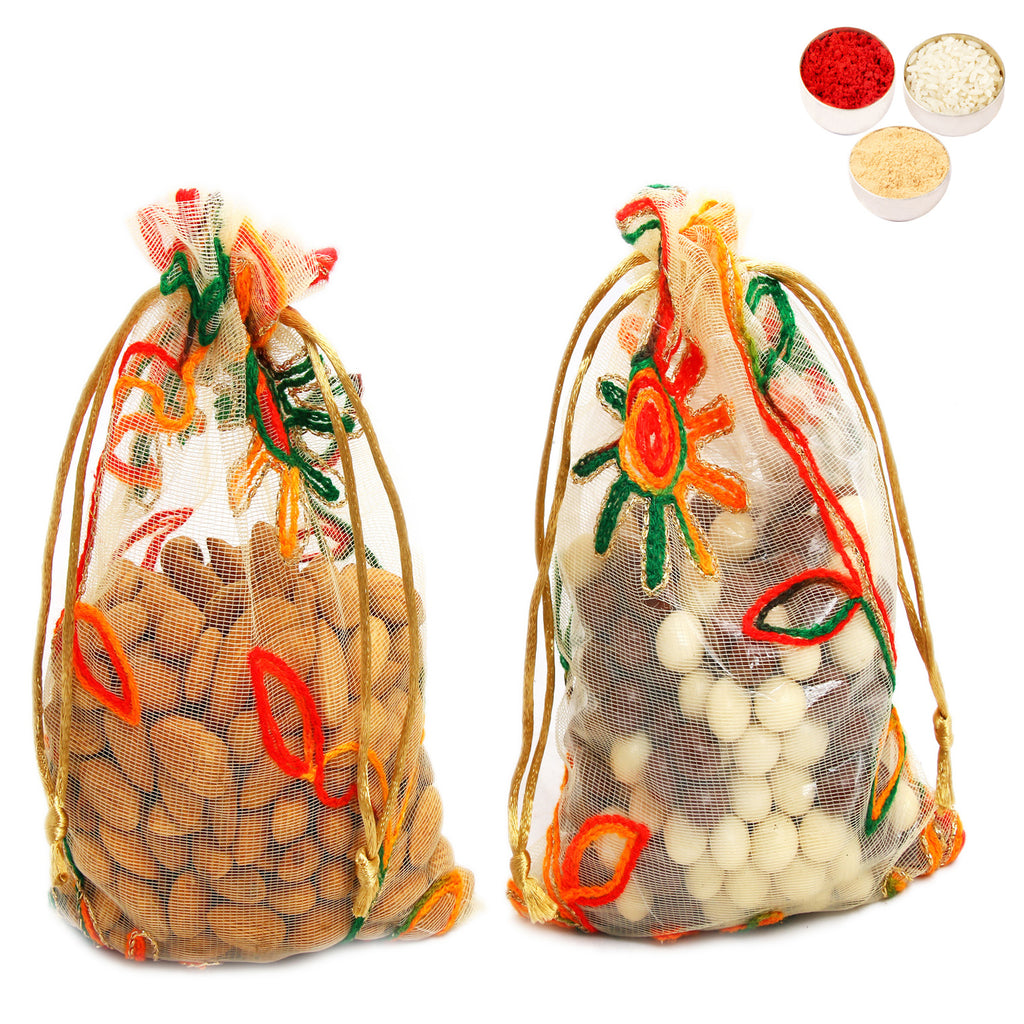 Bhaidhooj Gifts- Almonds and Nutties Net Pouch