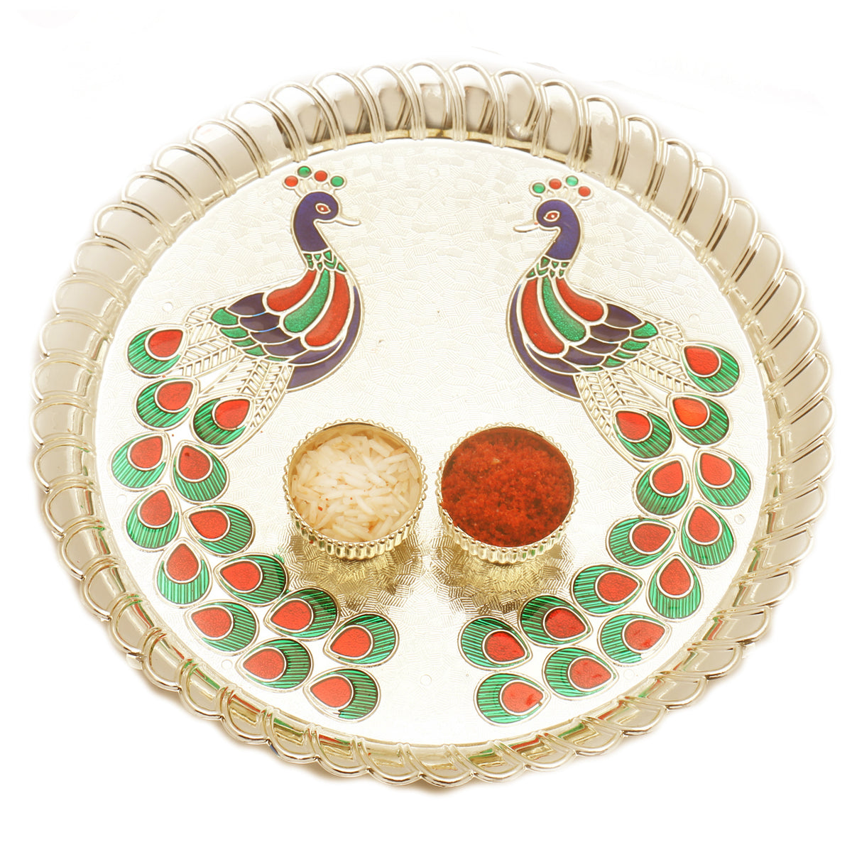 Peacock Pooja Thali 