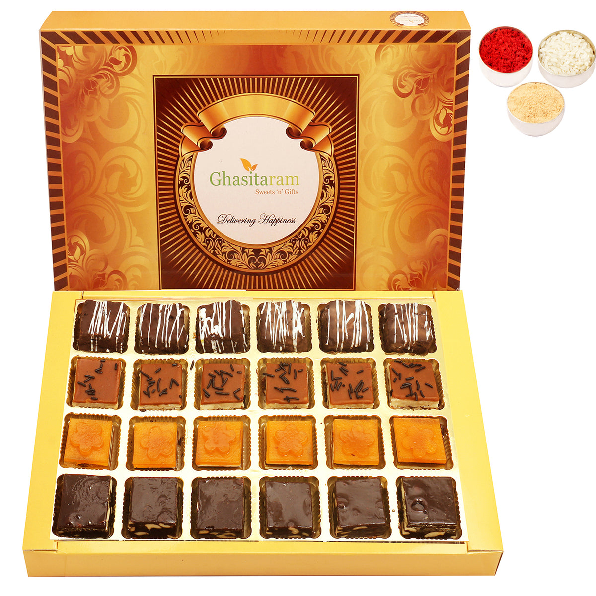 Bhaidhooj Special Ghasitaram Sweets Box 24 Pcs