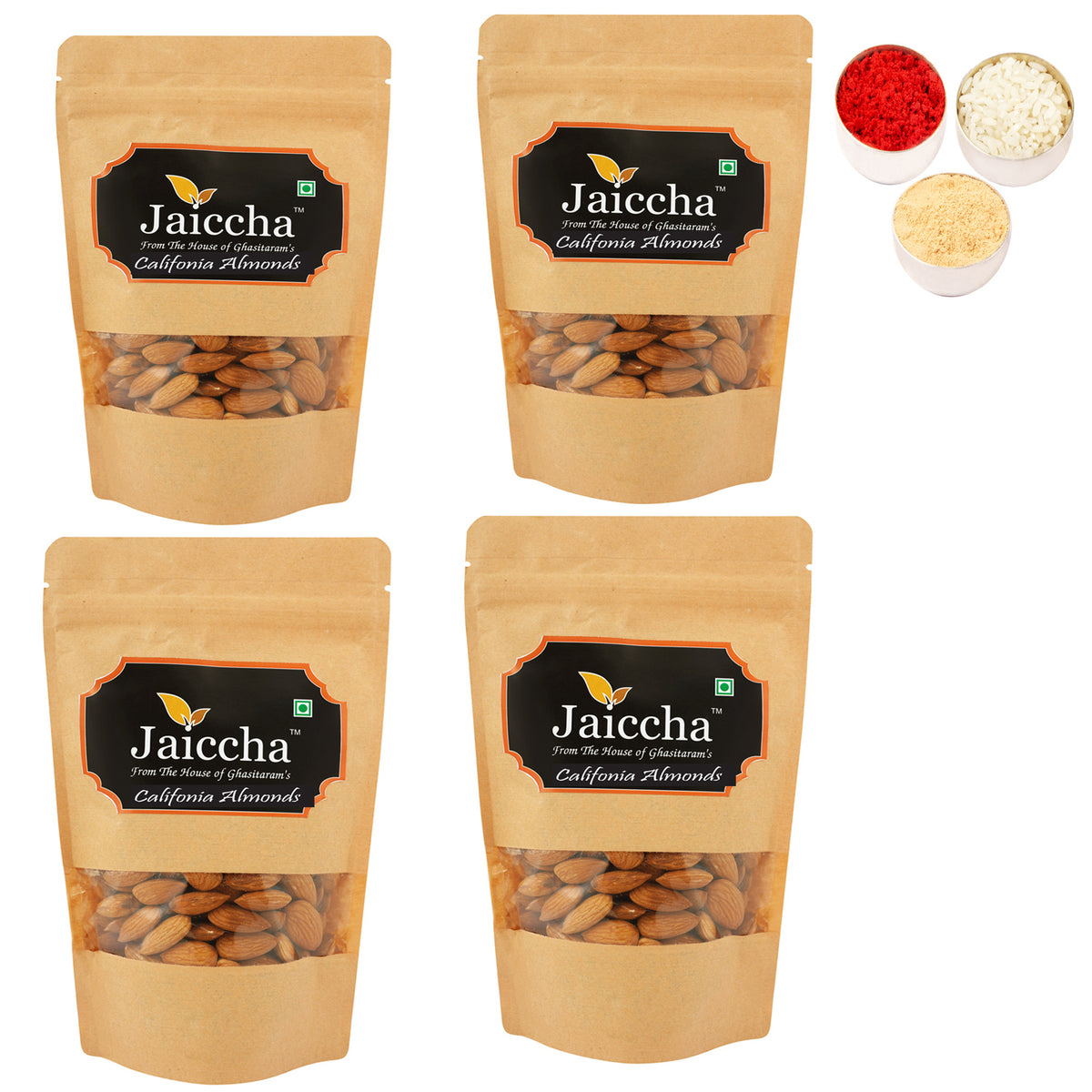 Bhaidhooj Gifts-American/ Califonia Almonds 800 gms in Brown Paper Pouch 