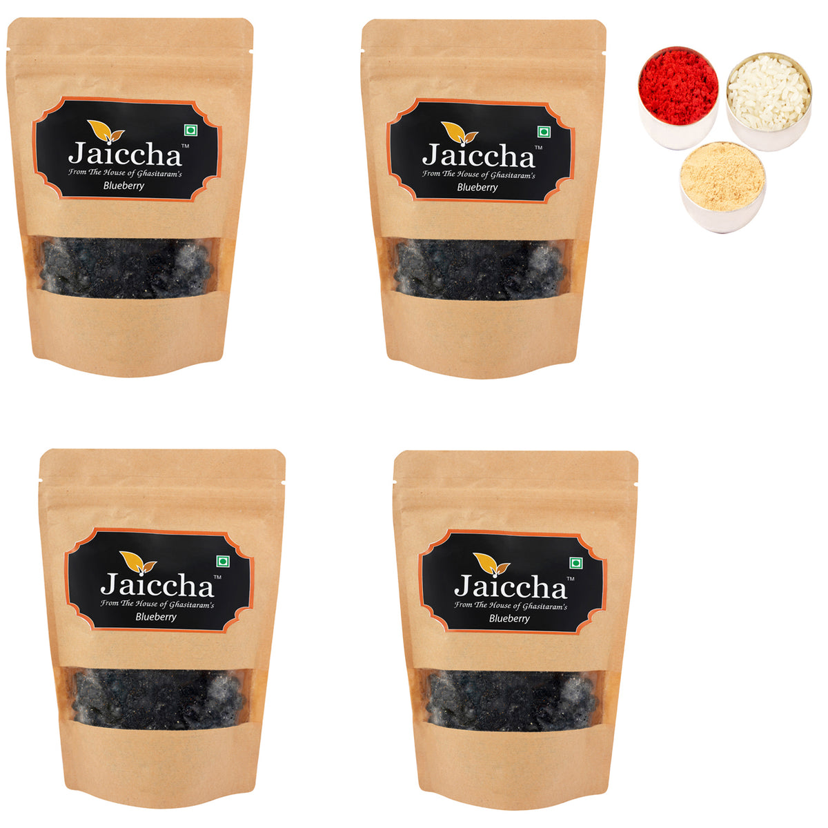 Bhaidhooj Gifts-Dehydrated Dried Blueberries 800 gms in Brown Paper Pouch 