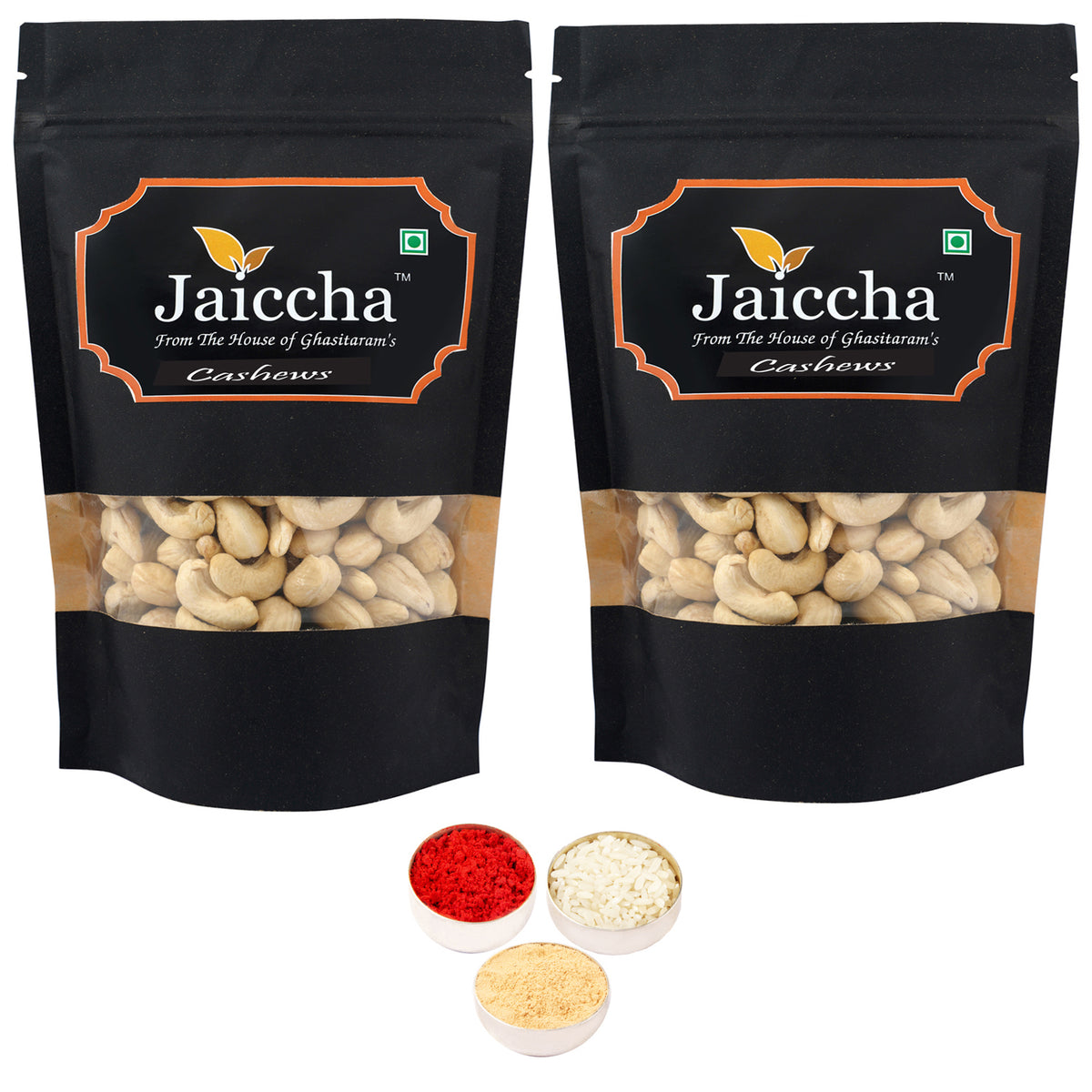 Bhaidhooj Gifts-Goan Cashews 400 gms in Black Paper Pouch 