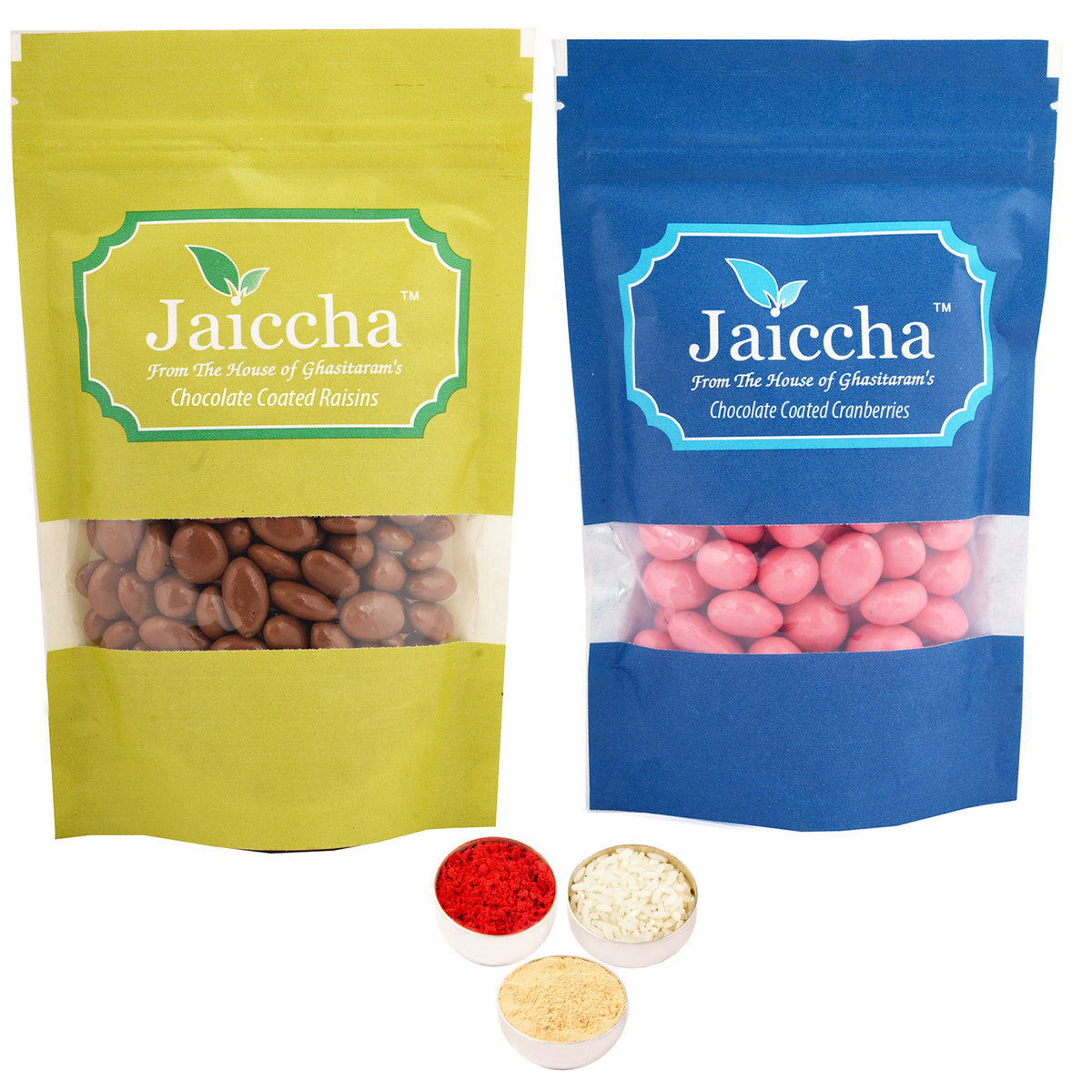 Bhaidhooj Gifts- Chocolate Coated Raisins 100 gms and Cranberries 100 gms 
