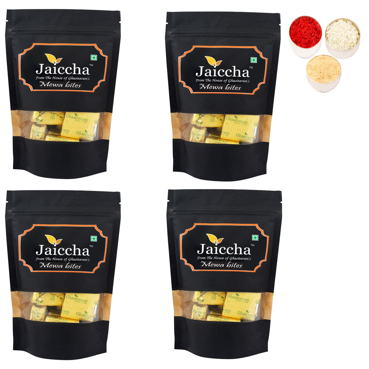 Bhaidhooj Gifts-Mewa bites 800 gms  in Black Paper Pouch 