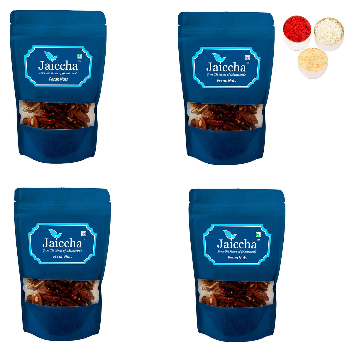 Bhaidhooj Gifts-Pecan Nuts 800 gms in White Paper Pouch 